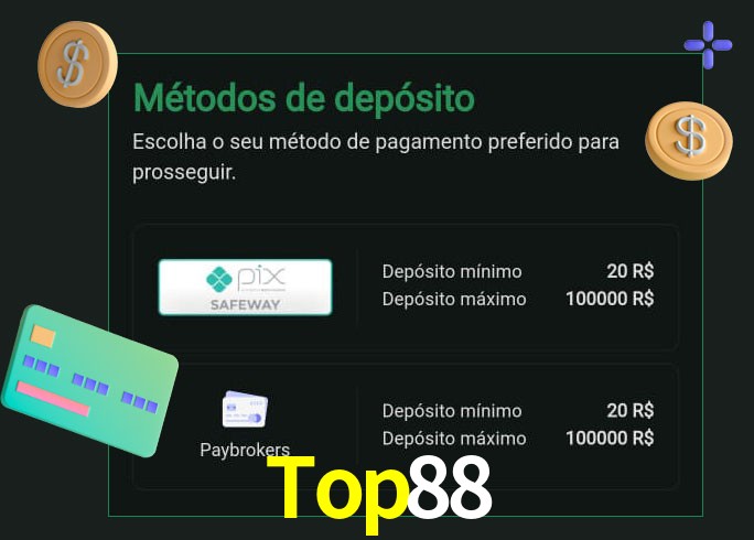 O cassino Top88 oferece uma grande variedade de métodos de pagamento